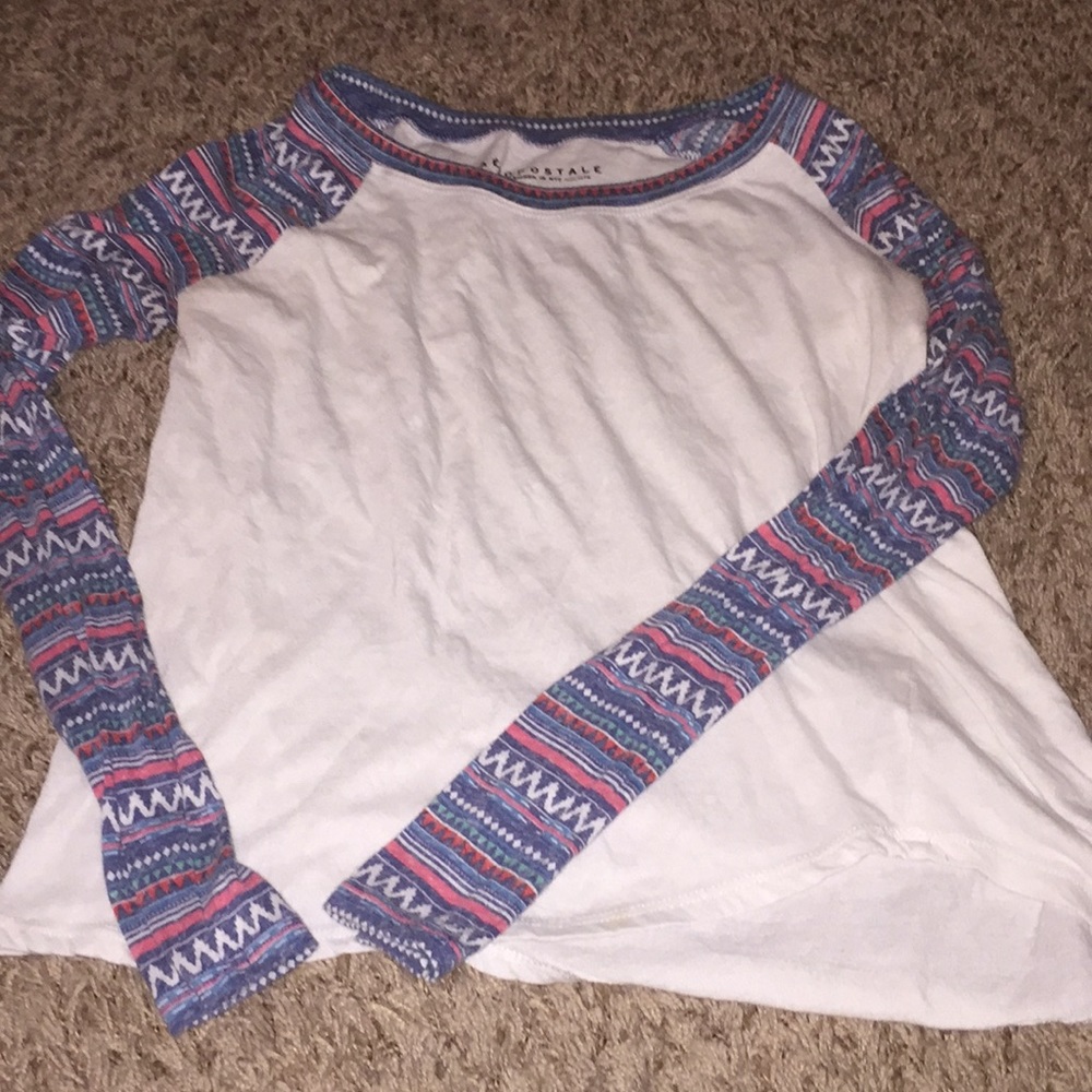 Aeropostale Long Sleeve Baseball Tee